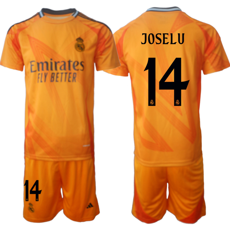 Men 2024-2025 Club Real Madrid away orange #14 Soccer Jersey->real madrid jersey->Soccer Club Jersey
